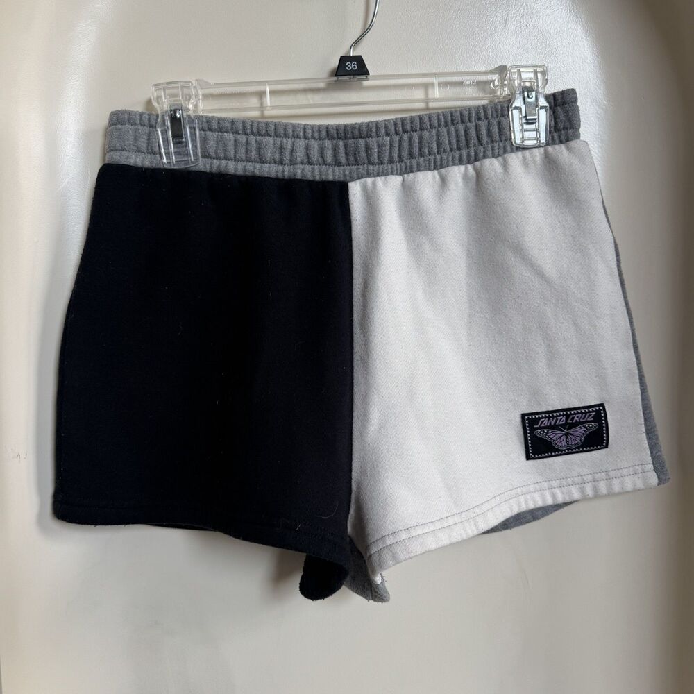 Santa Cruz Skateboard Color Block Sweat Shorts Women Size S